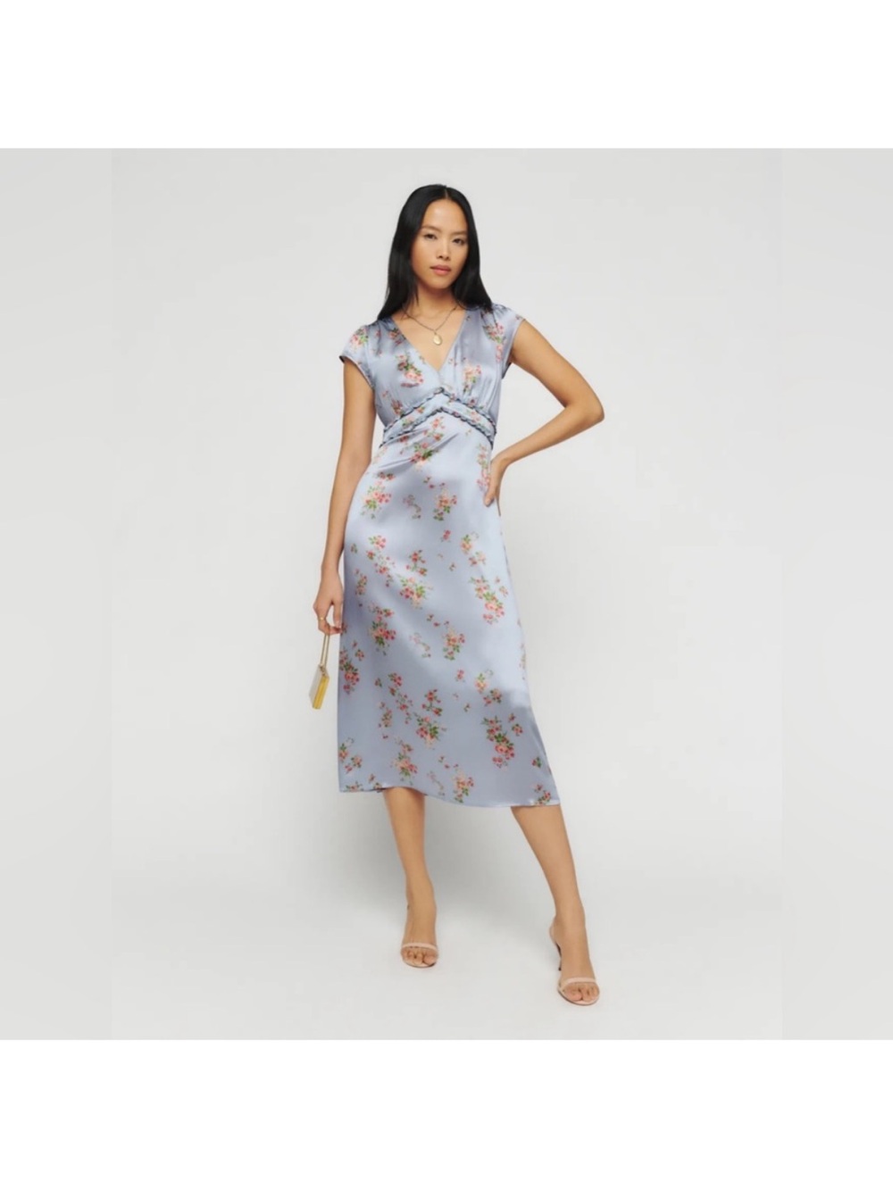 Reformation Kaye Silk Dress, Melba, Size 4, NWT, 100% Silk